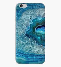 Pretty Teal Aqua Turquoise Geode Crystals Pattern iPhone Case