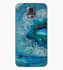 Pretty Teal Aqua Turquoise Geode Crystals Pattern Case/Skin for Samsung Galaxy