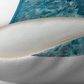 Alternate view of Teal Aqua Turquoise Blue Rock Agate Mineral Crystals Pattern Throw Pillow