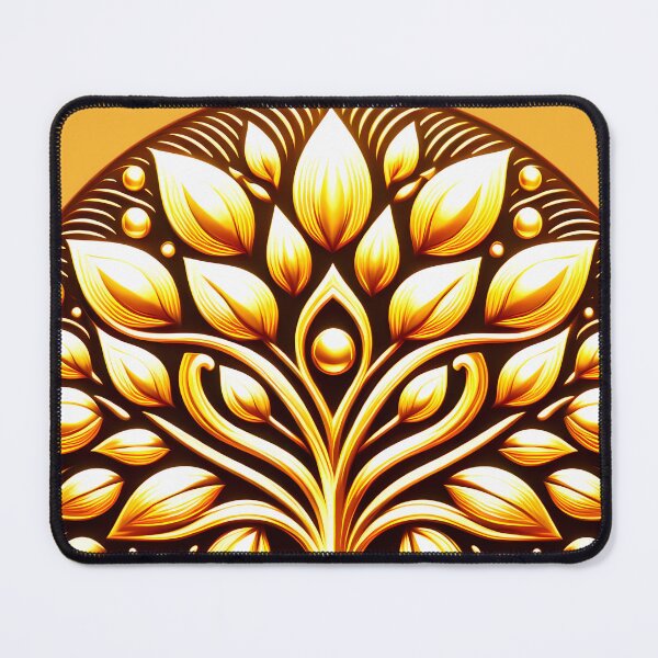 Item preview, Tree of Life - Golden Yellow Illustration Round designed and sold by AD-Digital-Art.