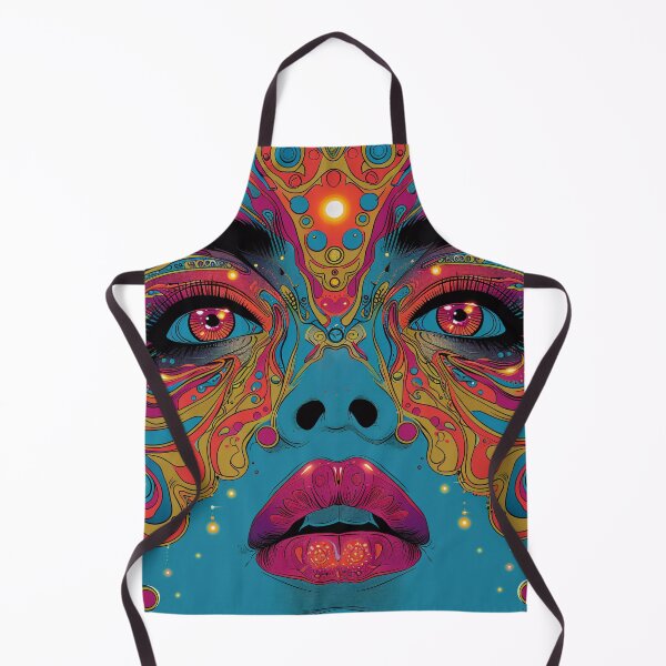 Item preview, A psychedelic art - colorful painted woman's face designed and sold by Cactus Radio.