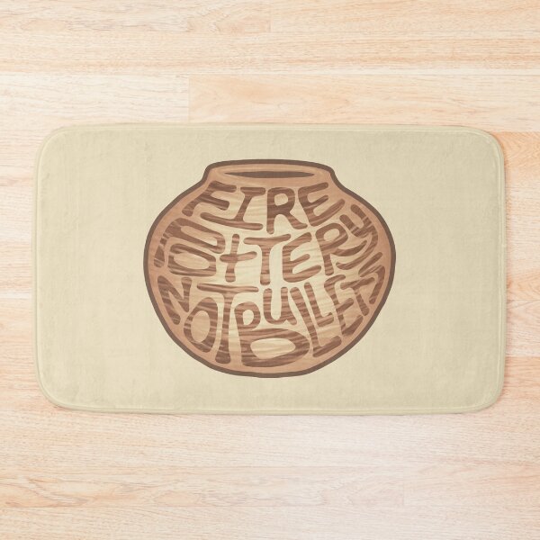 Item preview, Fire Pottery Not Bullets Word Art designed and sold by Unhinged Heather.
