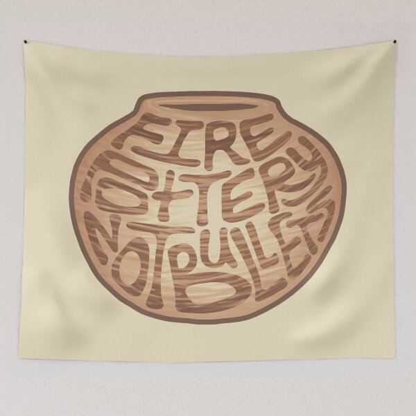 Item preview, Fire Pottery Not Bullets Word Art designed and sold by Unhinged Heather.