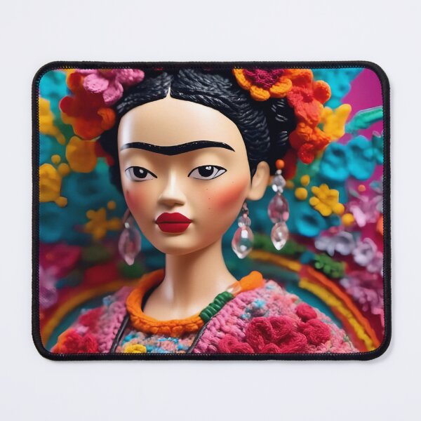 Item preview, Frida Kahlo crochet doll designed and sold by Joanne Walsh.