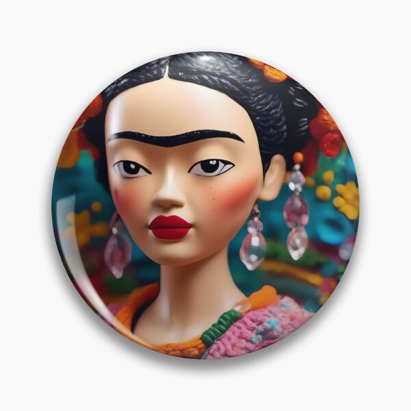 Item preview, Frida Kahlo crochet doll designed and sold by Joanne Walsh.