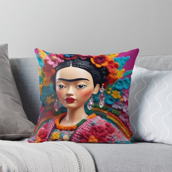 Item preview, Frida Kahlo crochet doll designed and sold by Joanne Walsh.