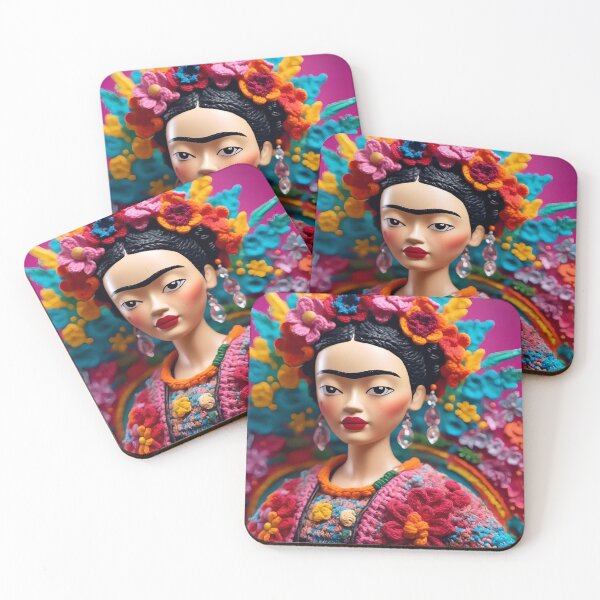 Item preview, Frida Kahlo crochet doll designed and sold by Joanne Walsh.