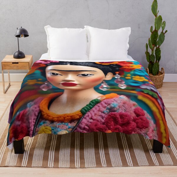 Item preview, Frida Kahlo crochet doll designed and sold by Joanne Walsh.
