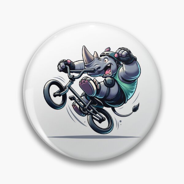Item preview, Rhinoceros on Bicycle BMX Rhinoceros on Bike designed and sold by Bomba Visual.