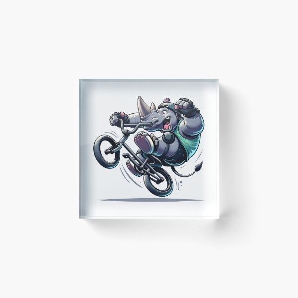 Item preview, Rhinoceros on Bicycle BMX Rhinoceros on Bike designed and sold by Bomba Visual.