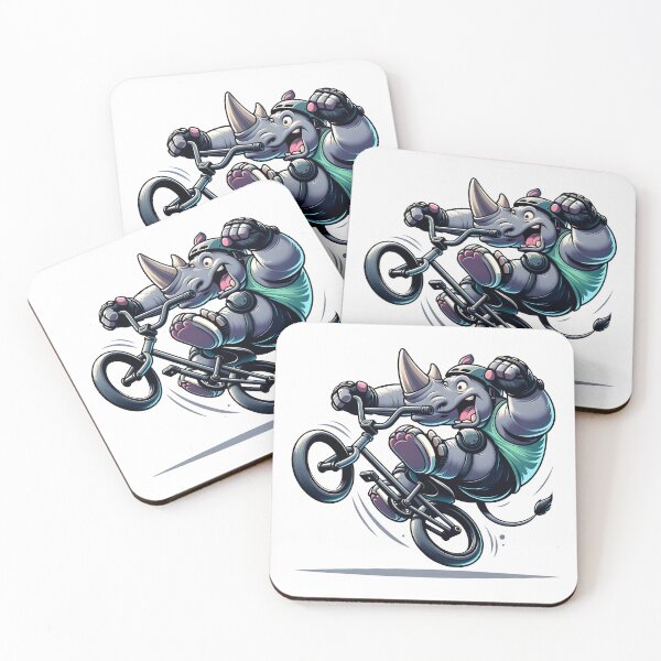 Item preview, Rhinoceros on Bicycle BMX Rhinoceros on Bike designed and sold by Bomba Visual.