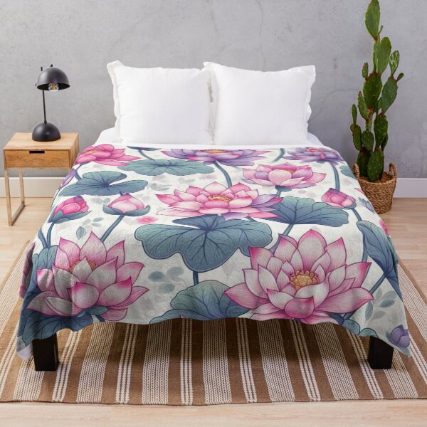Item preview, Serenity Blooms: Tiny Lotus Pattern designed and sold by Rui Fernandes.