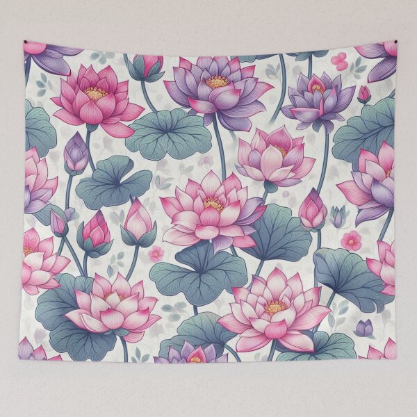Item preview, Serenity Blooms: Tiny Lotus Pattern designed and sold by Rui Fernandes.