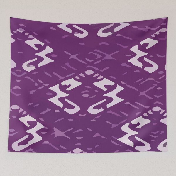 Item preview, Purple handmade embroidery fabric maya folk art vibrant bold interior decor designed and sold by T-Mex.