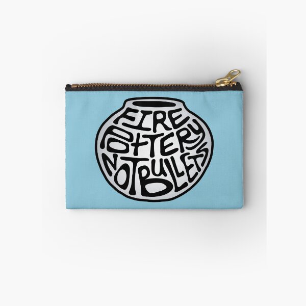 Item preview, Fire Pottery Not Bullets Word Art designed and sold by Unhinged Heather.