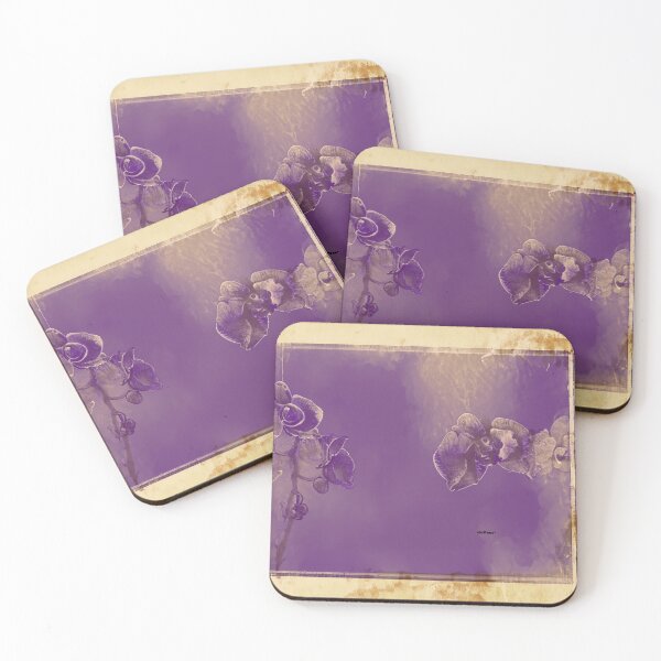 Item preview, vintage Violet Orchid rolled ink texture - dePace' designed and sold by mrpropcake.