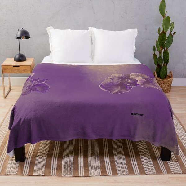 Item preview, vintage Violet Orchid rolled ink texture - dePace' designed and sold by mrpropcake.