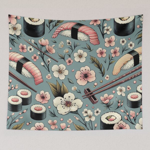 Item preview, Sushi Blossom Collage designed and sold by LyssasMindArt.