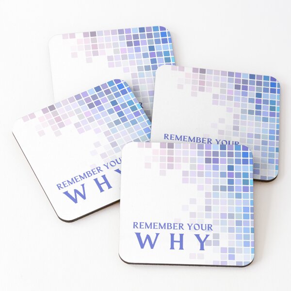 Item preview, Remember Your Why pink and blue tile designed and sold by Ideas-BYDESiGN.