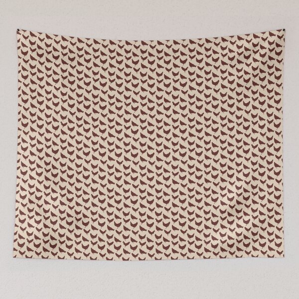 Item preview, Pollos - estampado en bloque de 2 tonos marrón designed and sold by SCdesignqld.