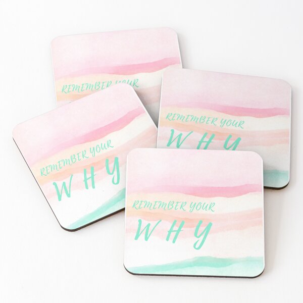 Item preview, Remember Your Why in teal pink pastels designed and sold by Ideas-BYDESiGN.
