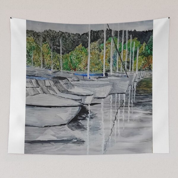 Item preview, Boats moored at Bowness designed and sold by Allan Mayer.