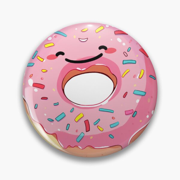 Item preview, Delighted Donut Smile designed and sold by StickerStarSaga.