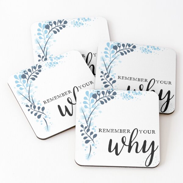 Item preview, Remember Your Why blue winter flowers designed and sold by Ideas-BYDESiGN.