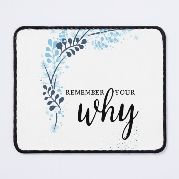 Item preview, Remember Your Why blue winter flowers designed and sold by Ideas-BYDESiGN.