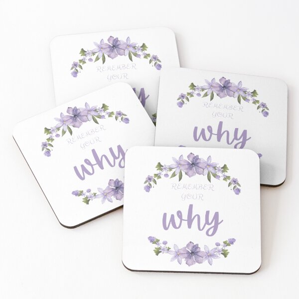 Item preview, Remember Your Why with purple flowers designed and sold by Ideas-BYDESiGN.