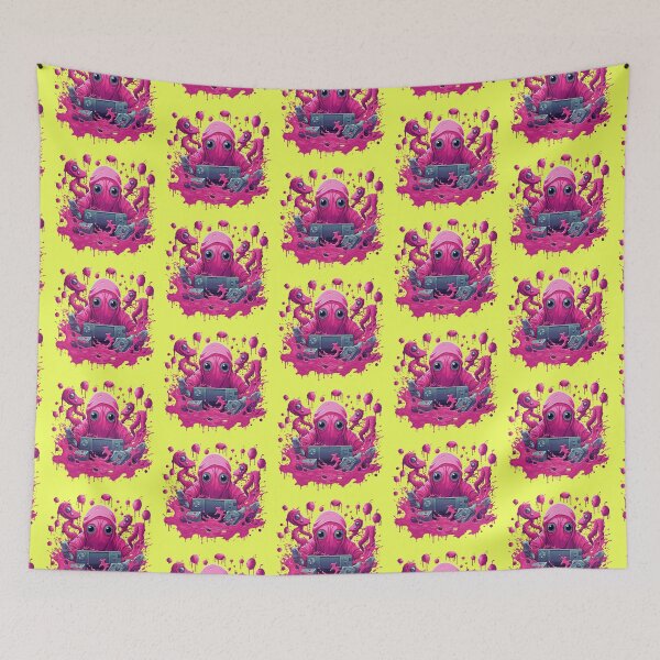 Item preview, Gamer Pink Octopus designed and sold by Obsidian Ink by Wilshire.