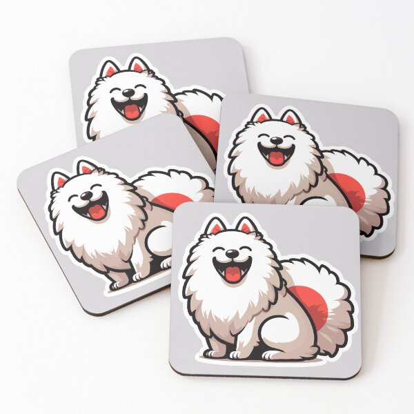 Item preview, Japanese Spitz Kawaii Cute Puppy Dog Japanese Flag Theme designed and sold by Elarex.