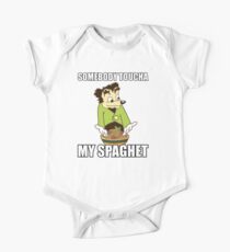 Somebody toucha my Spaghet Short Sleeve Baby One-Piece
