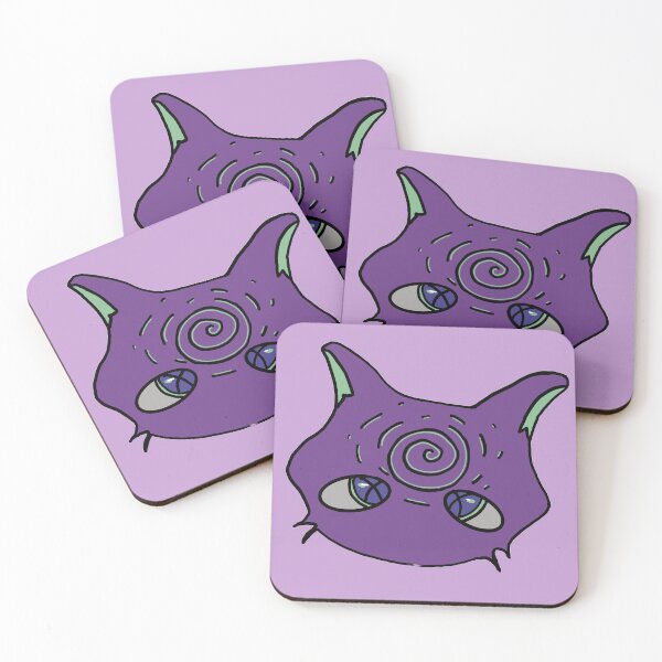 Item preview, Hypnotised Cat - Purple & Green designed and sold by Ayoskki.