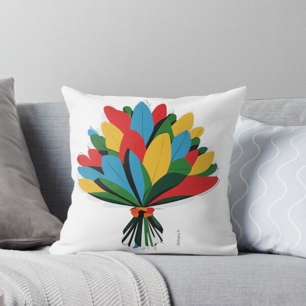 Item preview, The bouquet of colorful feather flowers designed and sold by xdiseno.