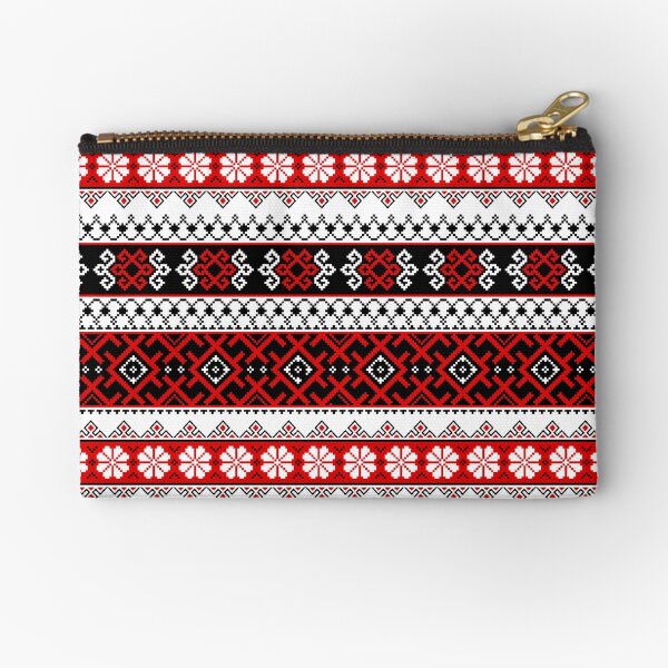 Vyshyvanka Ukrainian Colorful Embroidery With A Heritage Zipper Pouch