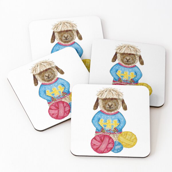 Item preview, Watercolor Illustrated Knitting Sheep with People Sweater and Yarn designed and sold by Sockstomistic.