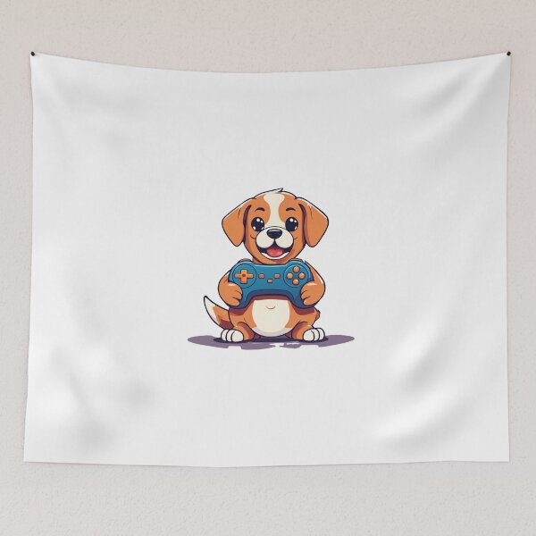 Item preview, Gamer Dog Playing Video Games designed and sold by Majestic Paws.