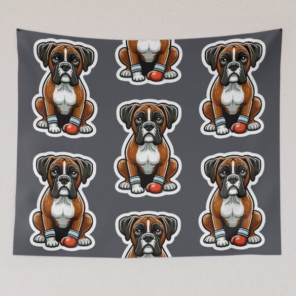 Item preview, Copia del perro Boxer lindo cachorro Boxer kawaii designed and sold by Elarex.