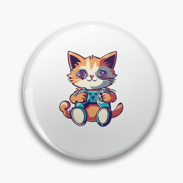 Artikelvorschau, Gamer-Katze, die Videospiele spielt entworfen und verkauft von Majestic Paws.