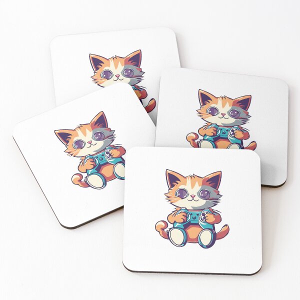 Item preview, Gamer Cat Playing Video Games designed and sold by Majestic Paws.