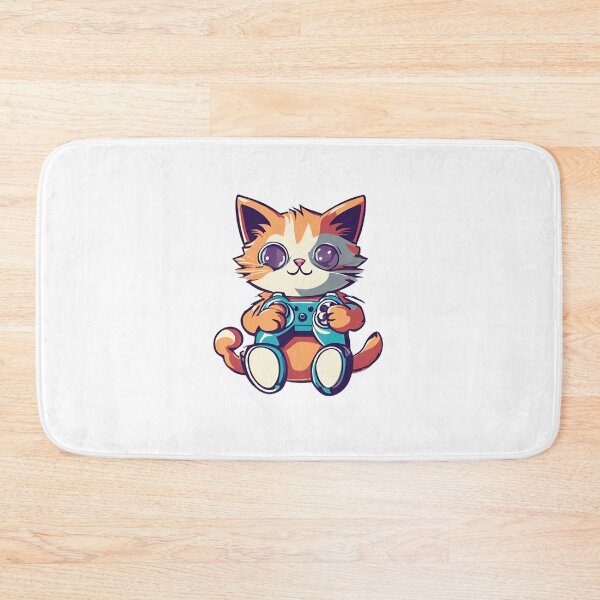 Item preview, Gamer Cat Playing Video Games designed and sold by Majestic Paws.
