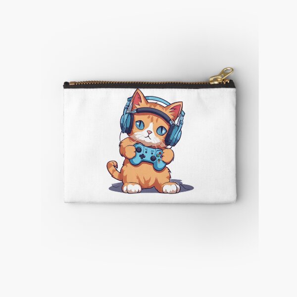 Item preview, Gamer Cat Playing Video Games designed and sold by Majestic Paws.