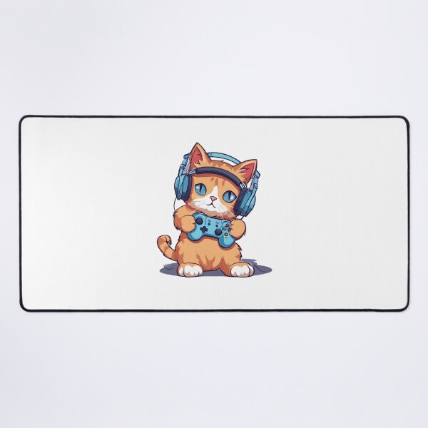 Item preview, Gamer Cat Playing Video Games designed and sold by Majestic Paws.