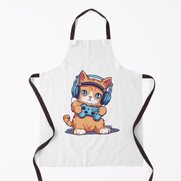 Item preview, Gamer Cat Playing Video Games designed and sold by Majestic Paws.