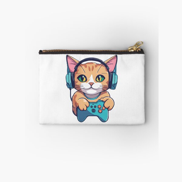 Item preview, Gamer Cat Playing Video Games designed and sold by Majestic Paws.
