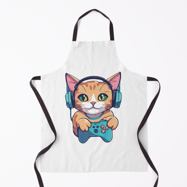 Item preview, Gamer Cat Playing Video Games designed and sold by Majestic Paws.