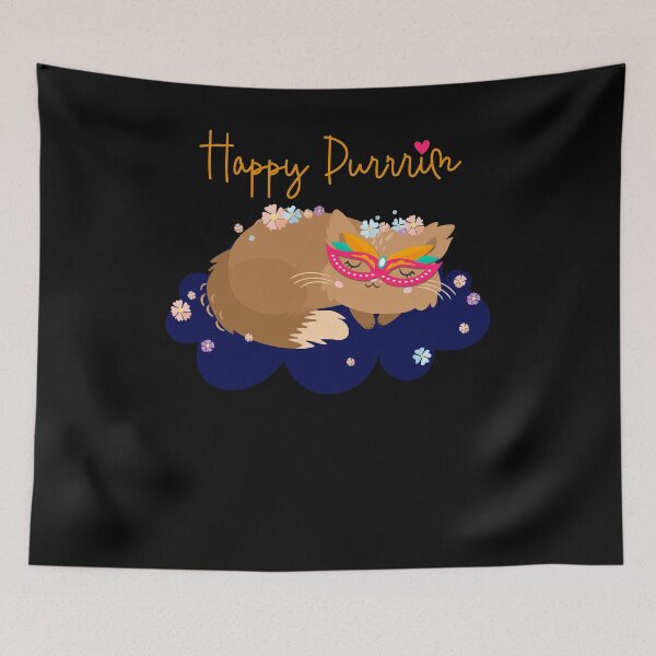 Item preview, Funny Retro Cat Happy Purim, Purim and Costumes  designed and sold by Soul-Inspirer.