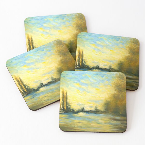 Item preview, Atardecer naranja Óleo Monet designed and sold by LauraJacome.