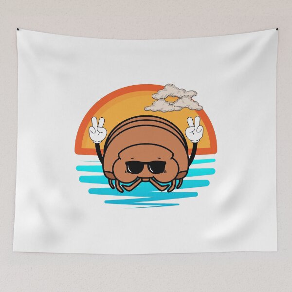 Item preview, Pill bug isopod animal species Sunset with sunglasses designed and sold by Printperium.